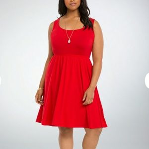 Bow back red dress